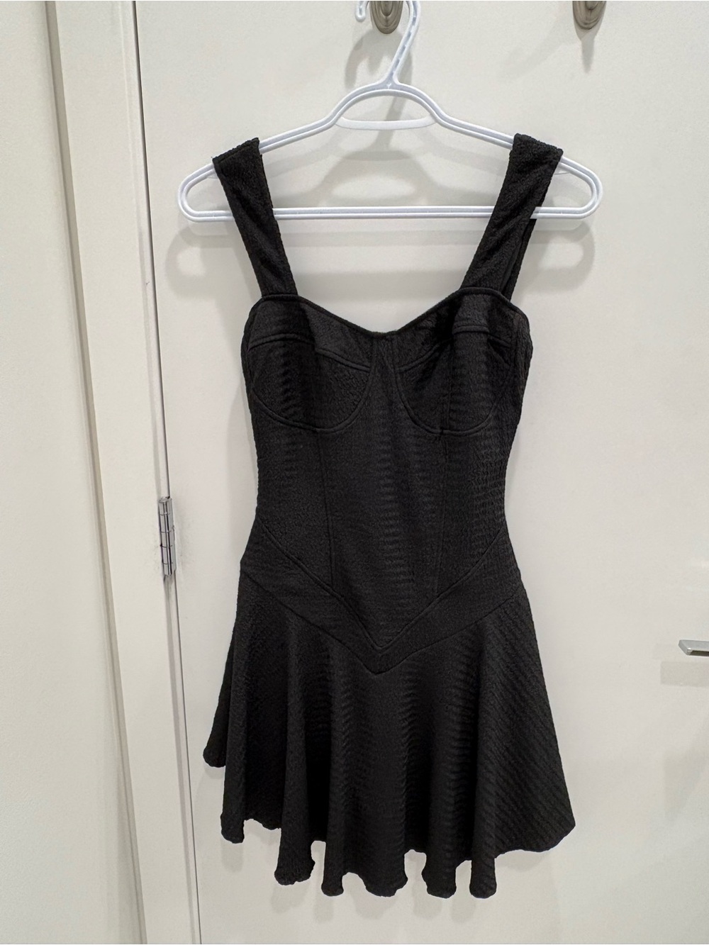Black Sleeveless Fit-and-Flare Dress